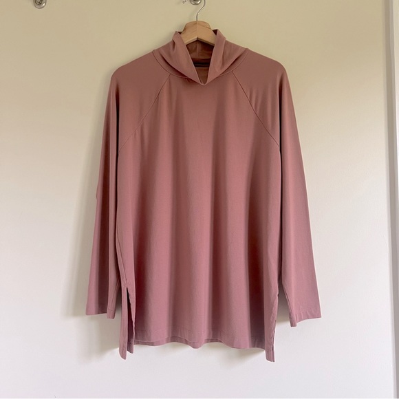 J. Jill Size LP Luxe Supima Everyday turtleneck tunic in dusty rose - Picture 3 of 10